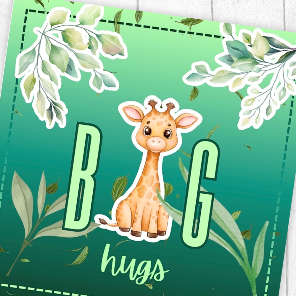 The 3D Big Hugs Giraffe Greeting Card. Perfect for birthdays, get-well wishes, or just because, it’s a cheerful keepsake that shows you care in the sweetest way. 