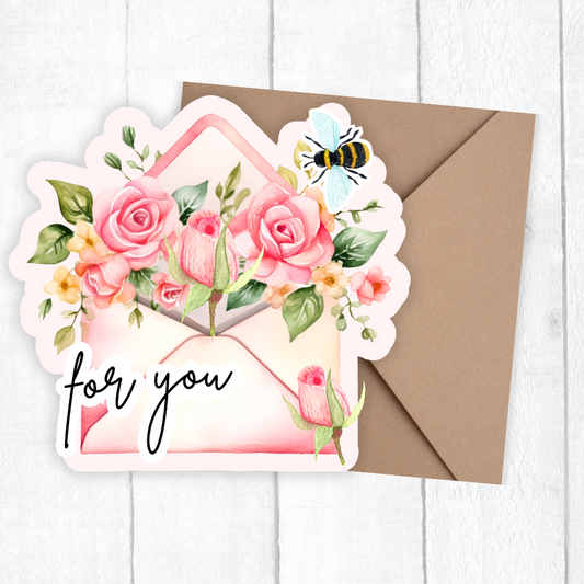 The 3D Envelope with Roses Birthday or Valentine Card unfolds into an exquisite bouquet of delicate roses. More than just a card, it’s a keepsake they’ll treasure—because your thanks deserve to be as beautiful as the sentiment behind it.
