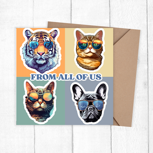 The 3D From All of Us Birthday Card. Funny, hilarious birthday card. Perfect for group celebrations, team appreciation, or family greetings, it’s more than a card—it’s a keepsake that shows just how much you all care