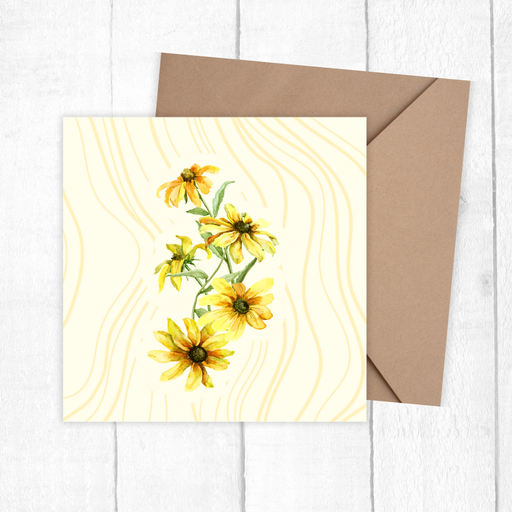 The Floral Birthday Card bursts with vibrant blooms, delicately illustrated to brighten any day. Perfect for birthdays, thank-yous, or just because, it’s a beautiful keepsake they’ll cherish long after the moment has passed—no watering required.