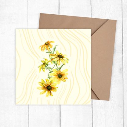 The Floral Birthday Card bursts with vibrant blooms, delicately illustrated to brighten any day. Perfect for birthdays, thank-yous, or just because, it’s a beautiful keepsake they’ll cherish long after the moment has passed—no watering required.