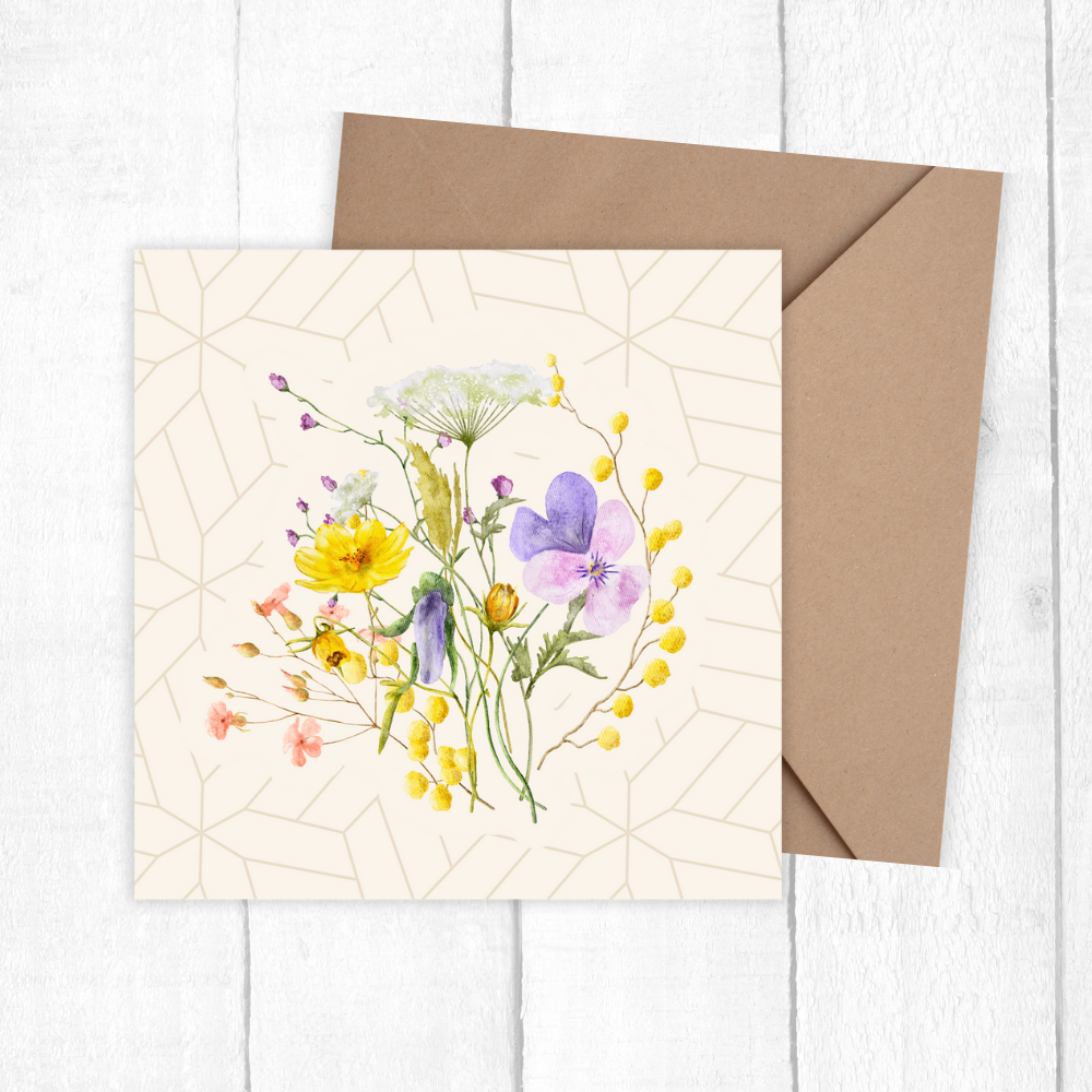 The Floral Birthday, thank you Card bursts with vibrant blooms, delicately illustrated to brighten any day. Perfect for birthdays, thank-yous, or just because, it’s a beautiful keepsake they’ll cherish long after the moment has passed—no watering required.