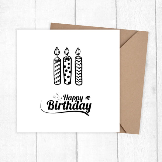CANDLES BIRTHDAY CARD