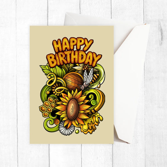 BEE BIRTHDAY CARD