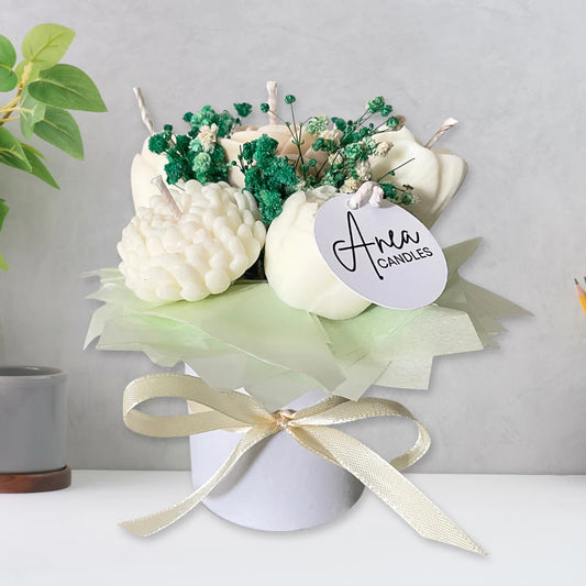 MIXED CANDLE FLOWER MINI BOUQUET