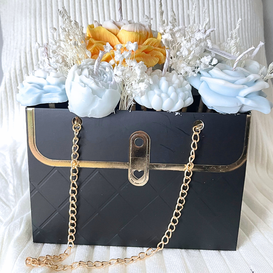 BLUE CANDLE FLOWER BOUQUET BAG