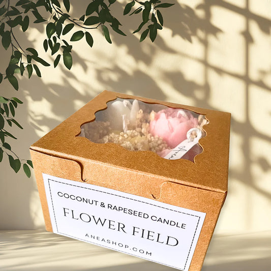FLOWER GARDEN PINK & CREAM CANDLE GIFT BOX