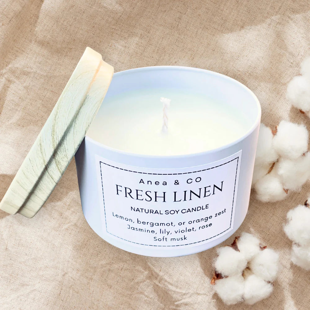 FRESH LINEN NATURAL SOY CANDLE