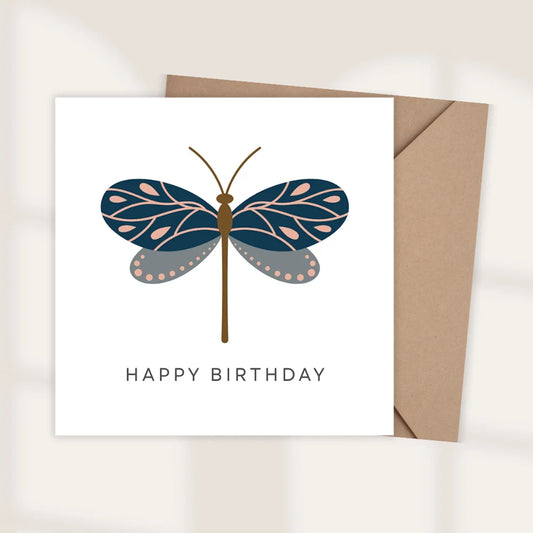 BUTTERFLY HAPPY BIRTHDAY CARD