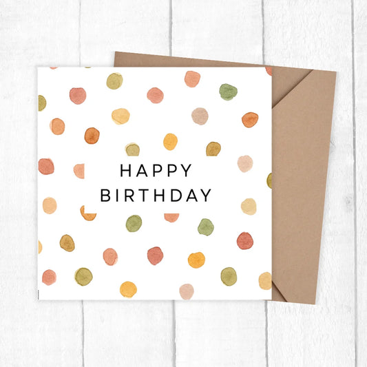 PASTEL DOTTED BIRTHDAY CARD 