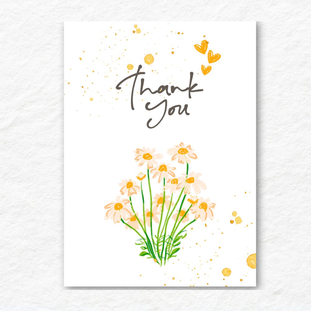Wild Flowers Thank You Card featuring vibrant floral design by ANEA