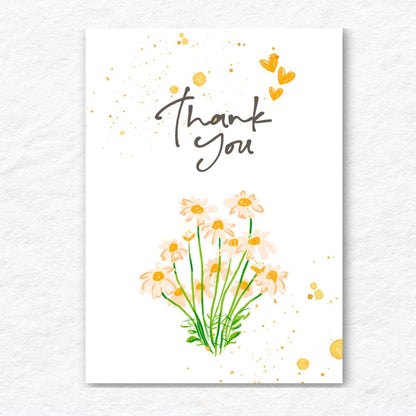 Wild Flowers Thank You Card featuring vibrant floral design by ANEA