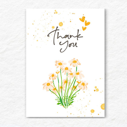 Wild Flowers Thank You Card featuring vibrant floral design by ANEA