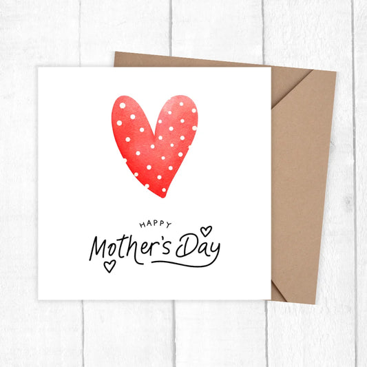 RED HEART MOTHER'S DAY CARD