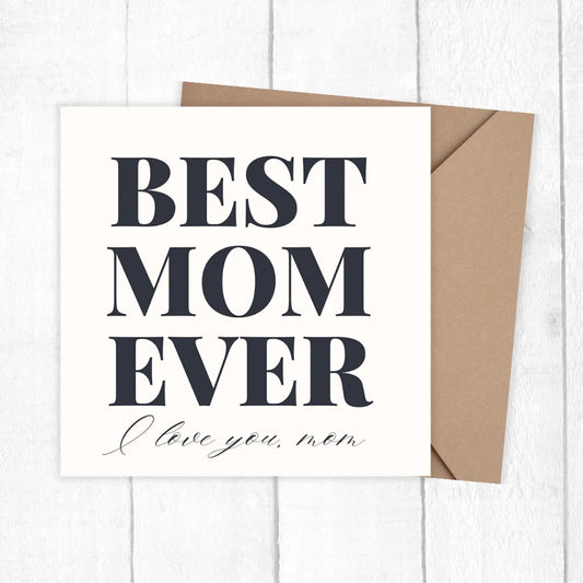 BEST MUM MOTHER'S DAY CARD 