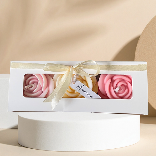 LARGE ROSES CANDLE GIFT BOX