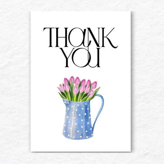Simple thank you card with minimalist design by ANEA.