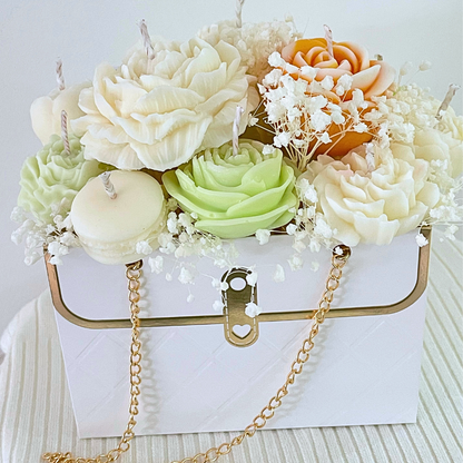 SUMMER CANDLE FLOWER BOUQUET BAG