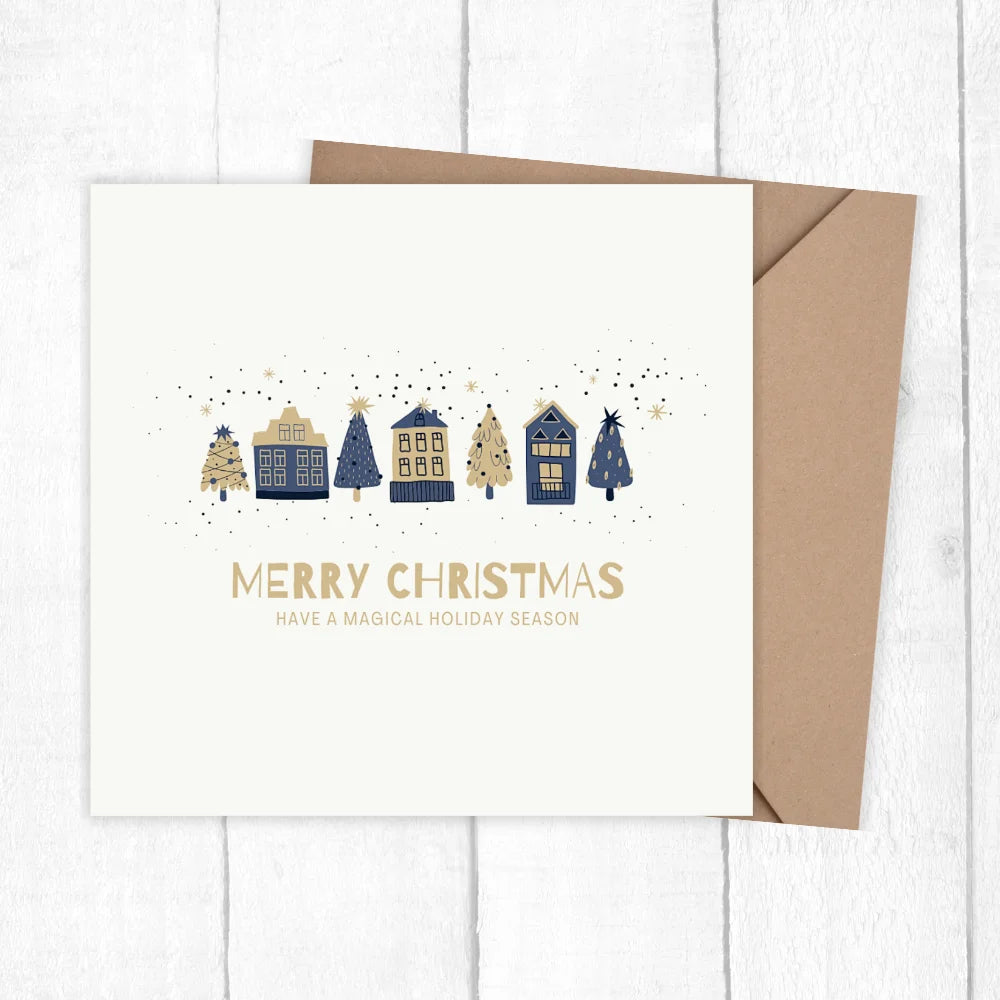 TINY HOUSES CHRISTMAS CARD