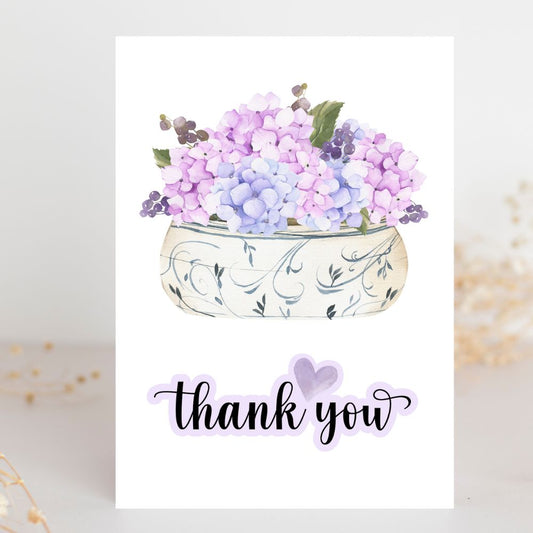 Beautiful Pink Bouquet Thank You Card