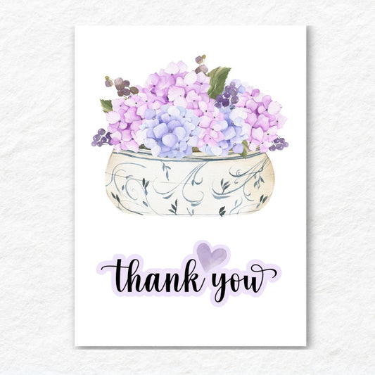 Beautiful Pink Bouquet Thank You Card