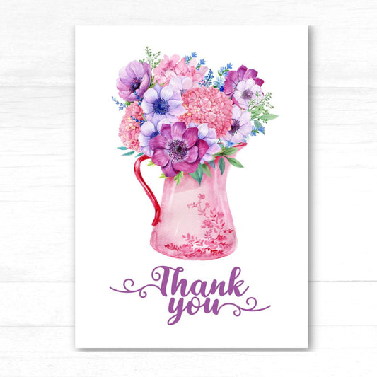 Peonies Thank You Card