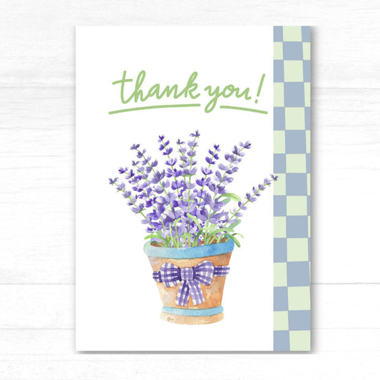 Lavender Thank You Card