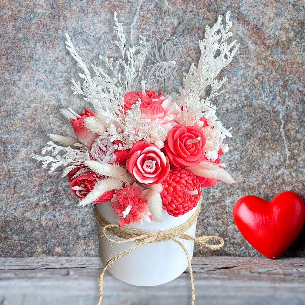 VALENTINE'S ROSES CANDLE BOUQUET