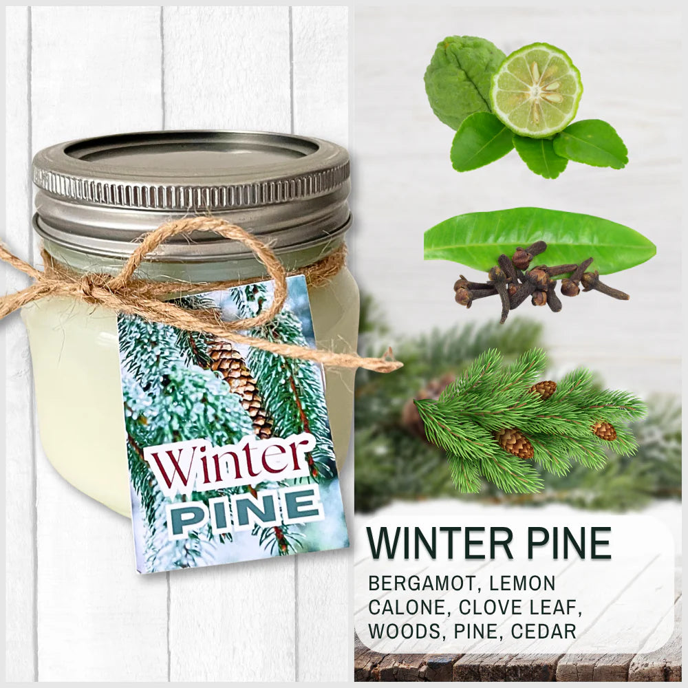 WINTER PINE NATURAL SOY CANDLE JAR